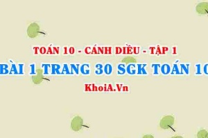 Bài 1 trang 30 SGK Toán 10 tập 1 Cánh Diều